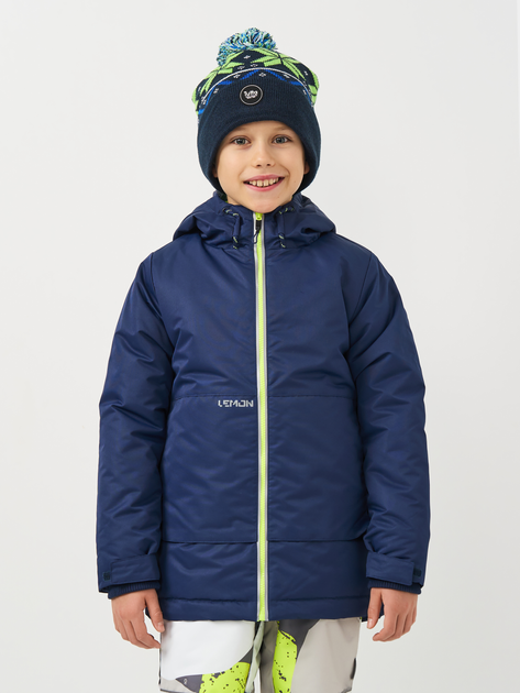 Акція на Дитяча зимова куртка для хлопчика Lemon ZL3152703OJB-015 128 см Синя від Rozetka