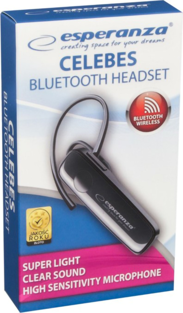 Słuchawka Bluetooth Esperanza Celebes (5901299947517) - obraz 3