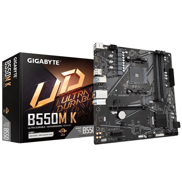 Материнская плата Gigabyte B550M K Socket AM4/AMD B550/MicroATX/1хHDMI/DisplayPort - изображение 3