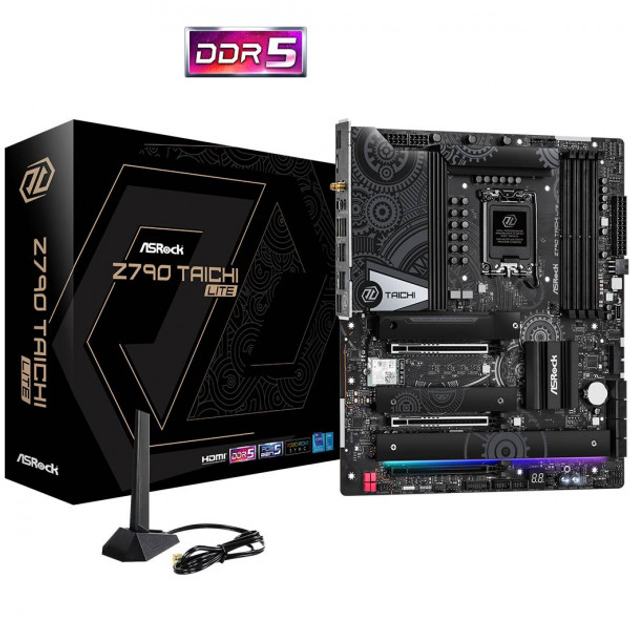 Материнська плата AsRock Z790 TAICHI LITE 1700/Z790 4хDDR5 3хPCIex16 HDMI/2TB4 8xSATA 5xM.2 ATX - зображення 5