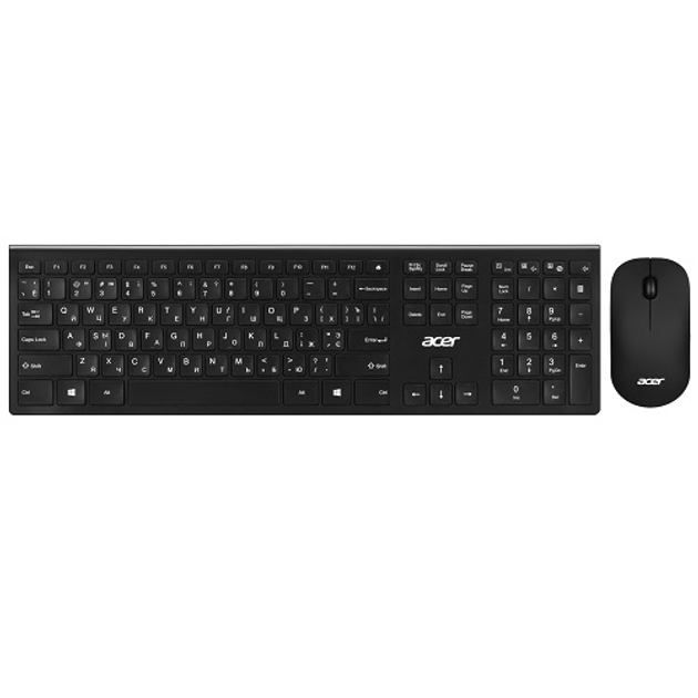 Комплект клавиатуры и мыши Acer ZL.KBDEE.00Z OKR030 WL USB2.0 черный - изображение 1
