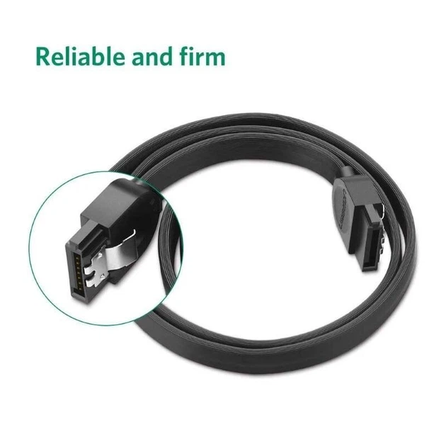 Кабель Ugreen SATA Serial ATA III з блокувальною клямкою 0.5 м Black (YM994) - Фото 4 Кабель Ugreen SATA Serial ATA III з блокувальною клямкою 0.5 м Black (YM994) - зображення 4