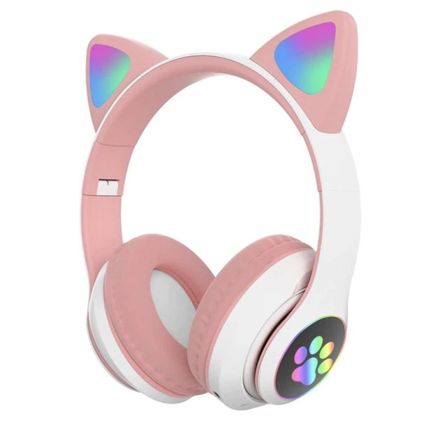 Бездротові Bluetooth навушники з вушками GoVern Cat Ear 23 та LED підсвічуванням дитячі Pink - Фото 3 Бездротові Bluetooth навушники з вушками GoVern Cat Ear 23 та LED підсвічуванням дитячі Pink - зображення 3