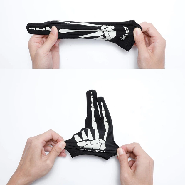 Перчатка для графического планшета HUION GL04 Skeleton Right (на праву руку) - Фото 4 Перчатка для графического планшета HUION GL04 Skeleton Right (на праву руку) - изображение 4