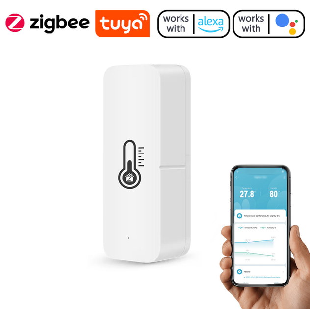 Датчик температуры и влажности Tuya ZigBee Temperature Humidity Sensor - Фото 2 Датчик температуры и влажности Tuya ZigBee Temperature Humidity Sensor - изображение 2