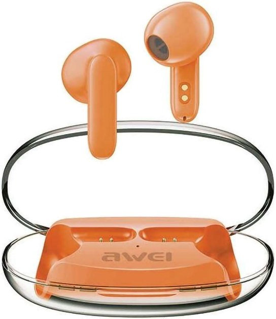 Słuchawki Awei T85 ENC TWS Orange (AWE000175) - obraz 1