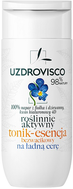 Tonik-esencja aktywny Uzdrovisco Fiołek roślinnie bezwacikowy na ładną cerę 150 ml (5903178701197) - obraz 1