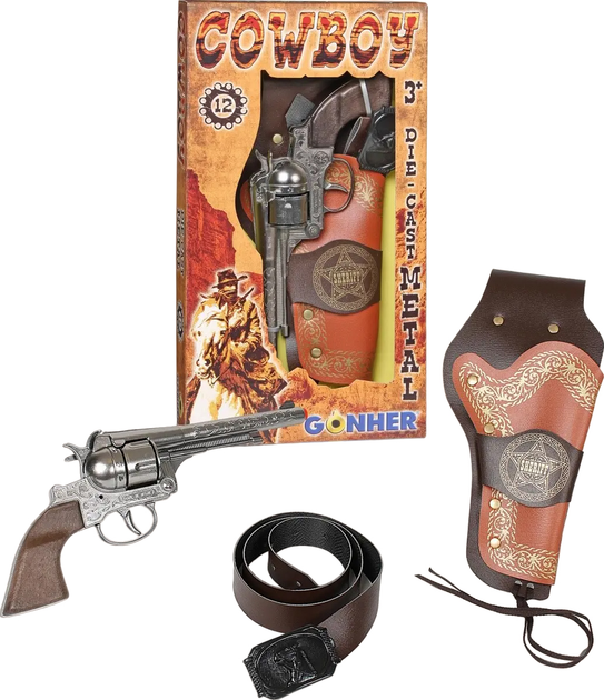 Zestaw do gry Gonher Cowboy 3 szt (8410982014902) - obraz 1