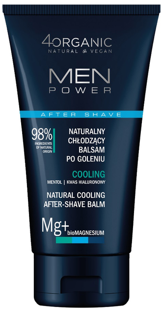 Balsam po goleniu 4organic Men Power naturalny chłodzący Cooling 150 ml (5904181931168) - obraz 1