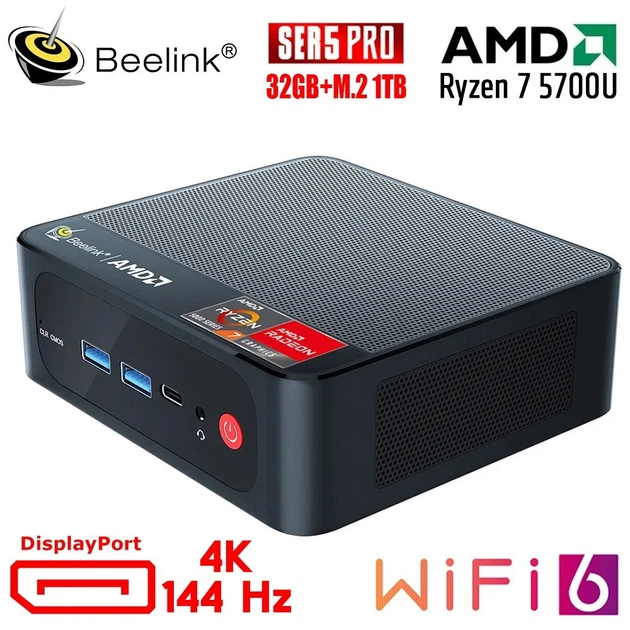 Компьютер Beelink SER5 PRO AMD Ryzen 7 5700U (Zen2) Windows 11 Pro