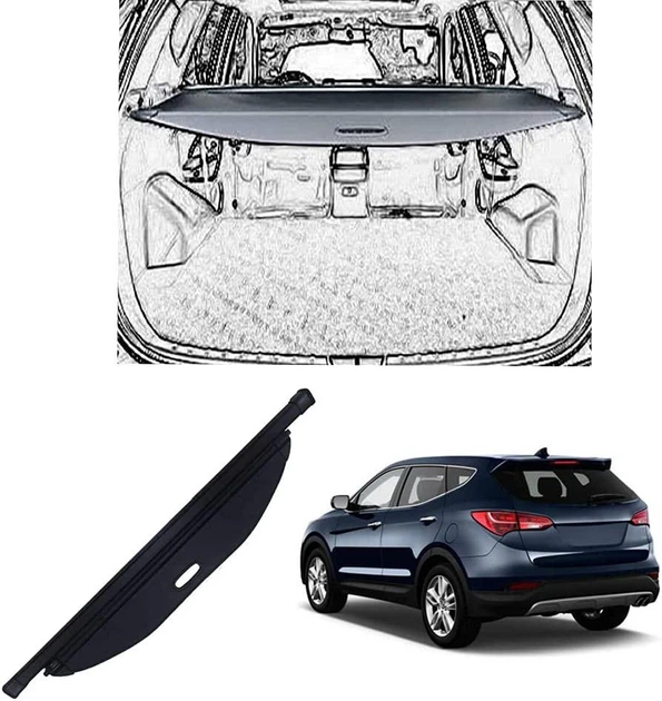 Шторка багажника Hyundai Santa Fe 2015 2016 2017 2018 5 мест / бренд Marretoo - зображення 7