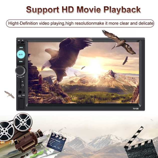 Автомагнітола CML-PLAY 7010B 2 DIN, 7.0'' TFT HD, Bluetooth, 1080P відео, MP3/WMA, FM 87.5-108MHz, Чорний - зображення 6