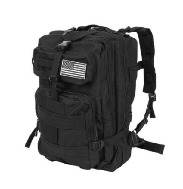 Бойовий рюкзак сумка на плечі ранець для виживання Чорний 45л (Alop) 60438221 - зображення 1