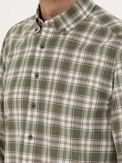 Рубашка хлопковая мужская Pierre Cardin G021SZ004-000-1756167(haki) M Хаки (8683856570105) - изображение 7
