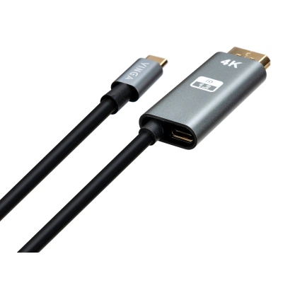 Кабель мультимедийный USB-C to DisplayPort M 1.5m v1.2 4K60Hz PD 100W port Vinga (VCPVCCD1215PD) - Фото 2 Кабель мультимедийный USB-C to DisplayPort M 1.5m v1.2 4K60Hz PD 100W port Vinga (VCPVCCD1215PD) - изображение 2