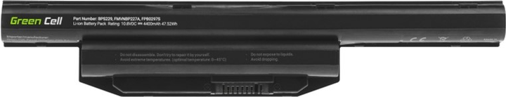 Bateria Green Cell do notebooków Fujitsu LifeBook A514 11,1V 4400 mAh (FS31) - obraz 3