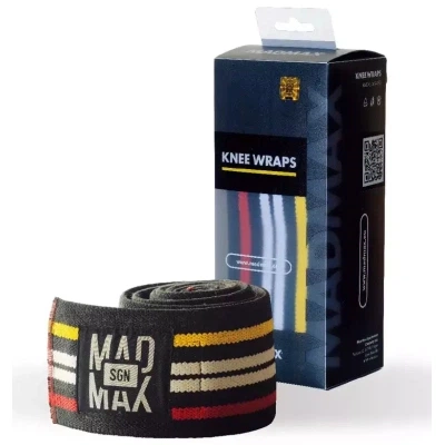 Бінт для спорту MadMax на коліна Knee Wraps Black (MFA-292-U) - Фото 1 Бінт для спорту MadMax на коліна Knee Wraps Black (MFA-292-U) - зображення 1