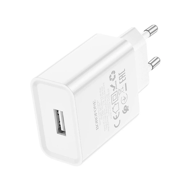 Зарядний пристрій BOROFONE BA74A White (BA74AW) - Фото 3 Зарядний пристрій BOROFONE BA74A White (BA74AW) - зображення 3