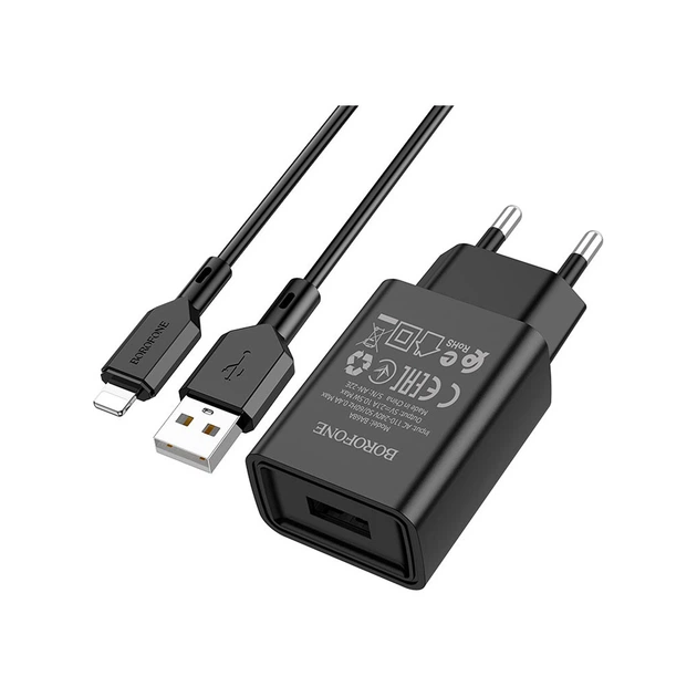 Зарядное устройство BOROFONE BA68A Black (BA68ALB) - изображение 2