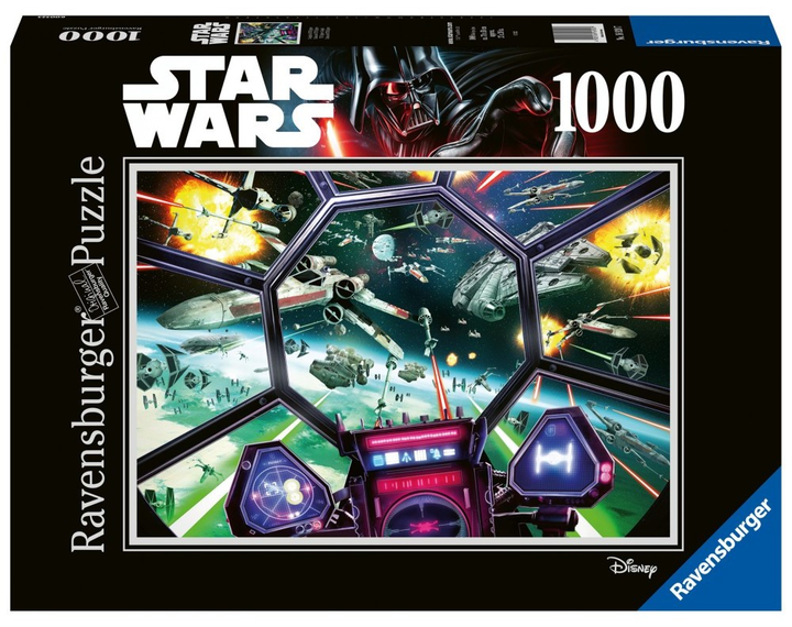 Puzzle Ravensburger Star Wars: Tie Fighter Cockpit 1000 elementów (4005556169207) - obraz 1