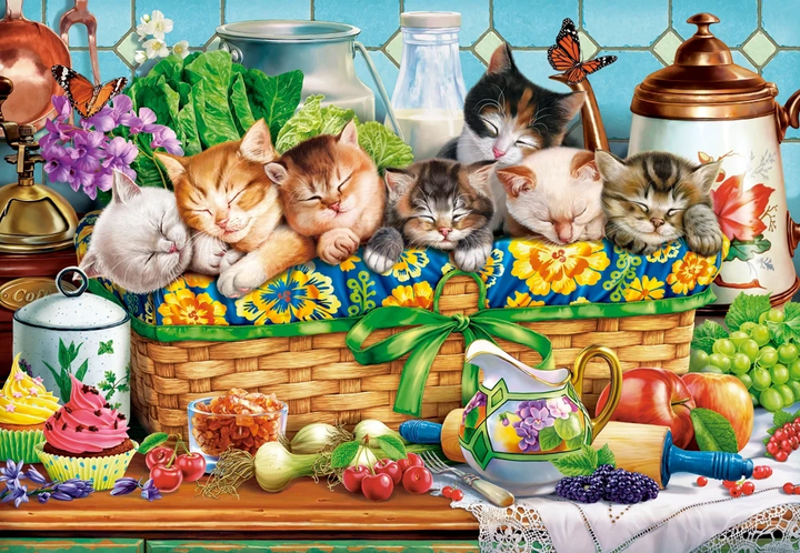 Puzzle Castorland Spiące kotki Napping Kittens 1000 elementów (5904438105069) - obraz 2