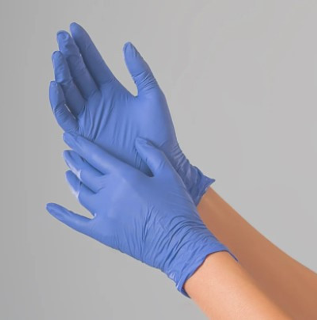 Перчатки нитриловые без талька Mercator Medical, размер М, 1 пара - изображение 1