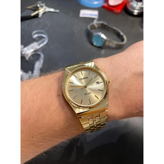 Наручний годинник CASIO MTP-B145G-9A Золотистий з кварцовим механізмом - Фото 5 Наручний годинник CASIO MTP-B145G-9A Золотистий з кварцовим механізмом - зображення 5