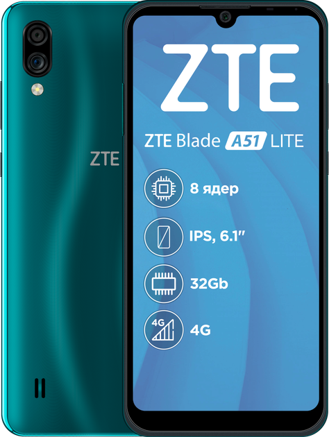 Мобильный телефон ZTE Blade A51 Lite 2/32GB Green – фото, отзывы ...