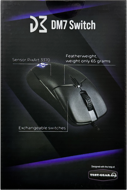 Мишка Dream Machines DM7 Switch Kailh PA 3370 Black - зображення 11