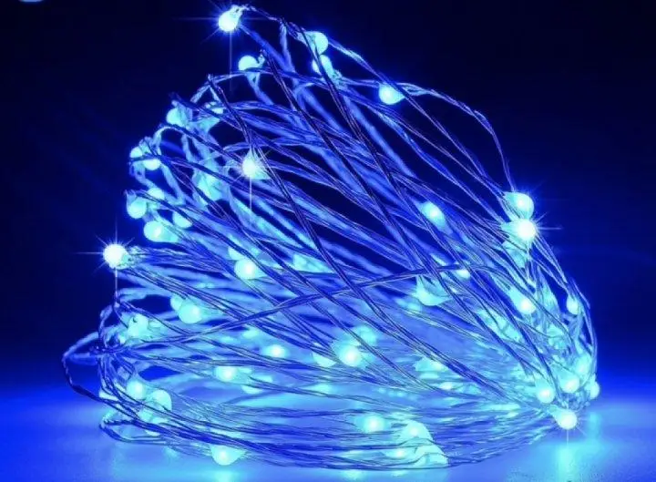 Гирлянда нить Роса 50 LED 3м на батарейках, Новогодняя гирлянда "Капля росы", Гирлянда нить - изображение 8
