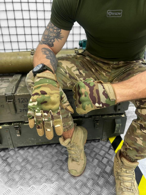 Тактичні рукавички Elite Tactical Gloves Multicam L - изображение 1