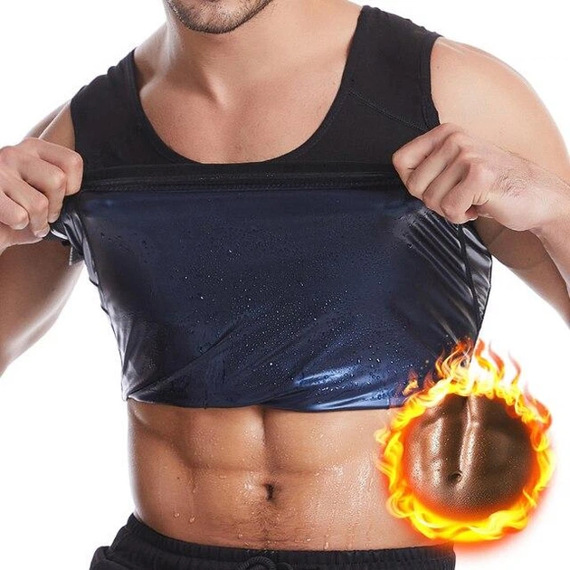 Майка чоловіча для схуднення Sweat Shaper ML Чорний (KG-11291) - зображення 4