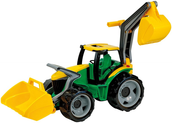Traktor Spychacz + Koparka Lena Żółto-zielony 108 cm (4006942780105) - obraz 2