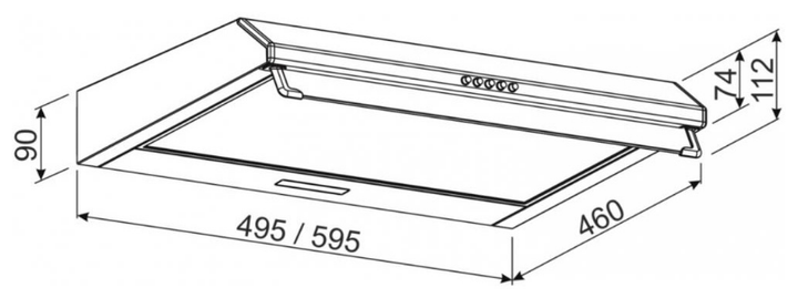 Витяжка Jantar ST I LED 60 WH (6902438) - изображение 5