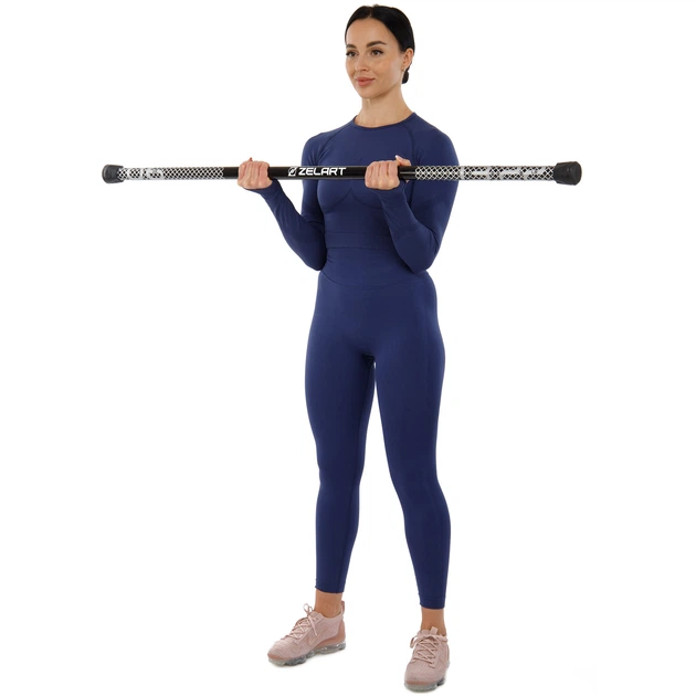 Килимок гімнастичний 3-х секційний Бодібар Body Bar Zelart FI-9994-6 вес 6кг чорний-білий - зображення 8