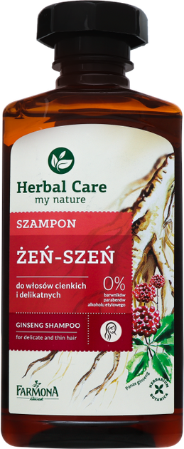 Szampon do matowych i cienkich włosów Farmona Herbal Care Ginshen 330 ml (5900117095256) - obraz 1