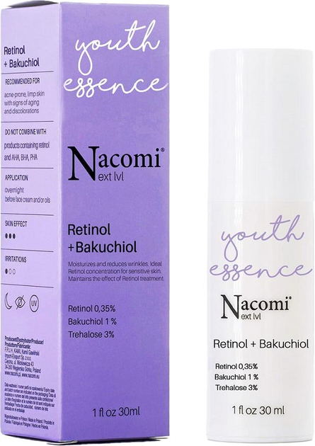 Serum do twarzy Nacomi Next Level Retinol 0.35% + Bakuchiol 1% przeciwstarzeniowe 30 ml (5902539714364) - obraz 1