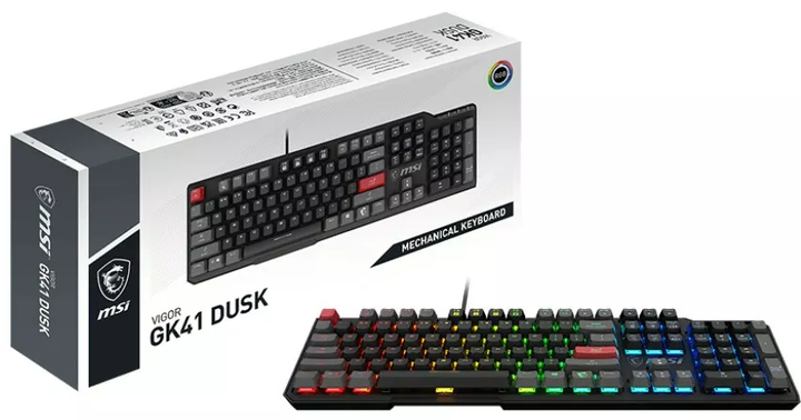 Klawiatura przewodowa MSI Vigor GK41 Dusk LR US Kailh Red (S11-04USB01-CLA) - obraz 5
