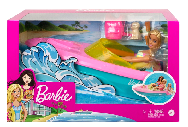 Zestaw do zabawy Mattel Barbie Doll With Boat GRG30 (887961903560) - obraz 1