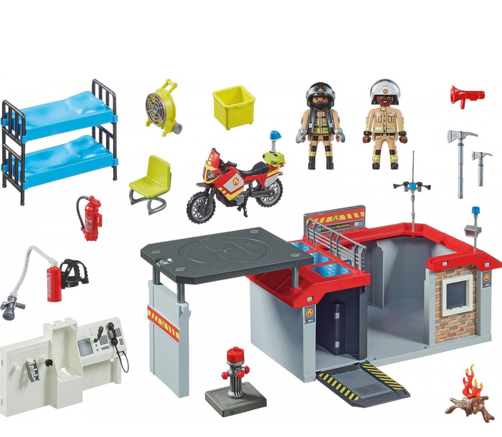 Ігровий набір Playmobil City Action Переносна пожежна станція Take Along Fire Station Set (4008789056634) - зображення 2