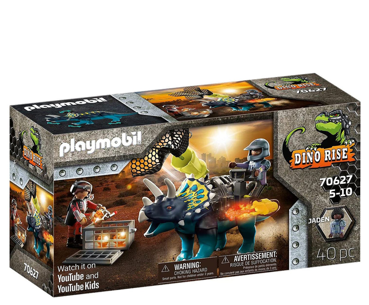 Ігровий набір Playmobil Dino Rise Трицератопс Битва за легендарні камені (70627) (4008789706270) - зображення 1