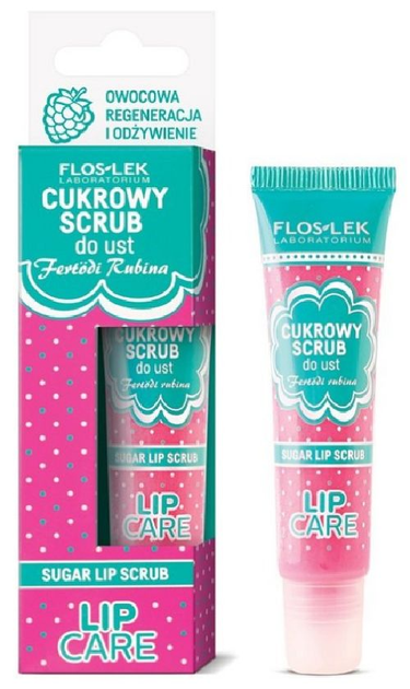 Scrub do ust Floslek Fertodi Rubina malina cukrowy 14 g (5905043007236) - obraz 1