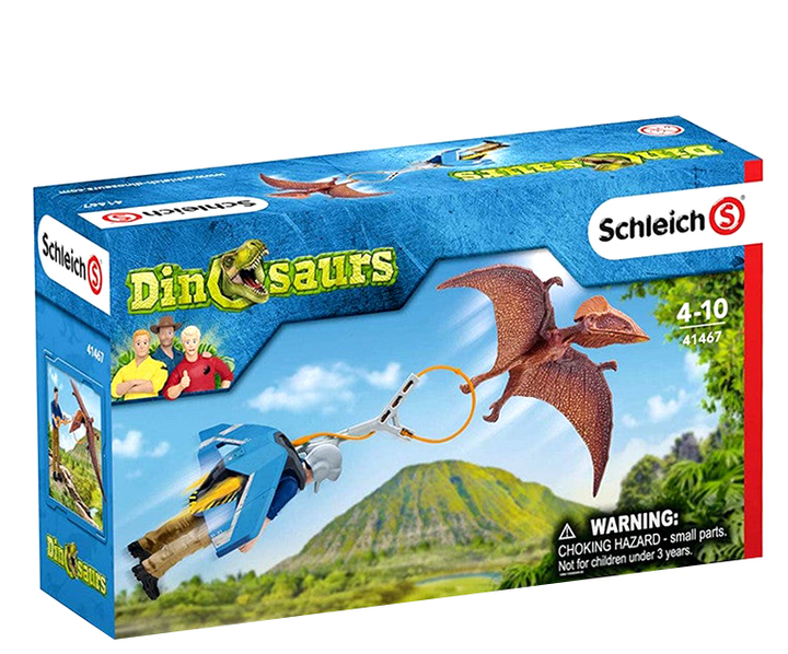 Zestaw do zabawy Schleich Dinosaurs Plecak odrzutowy i pościg (4059433375779) - obraz 1