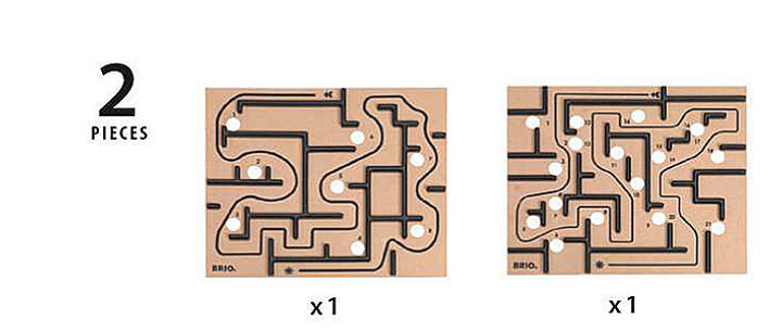 Ігровий набір Brio Expansion Boards for Wooden Labyrinth 2 шт (7312350340303) - зображення 1