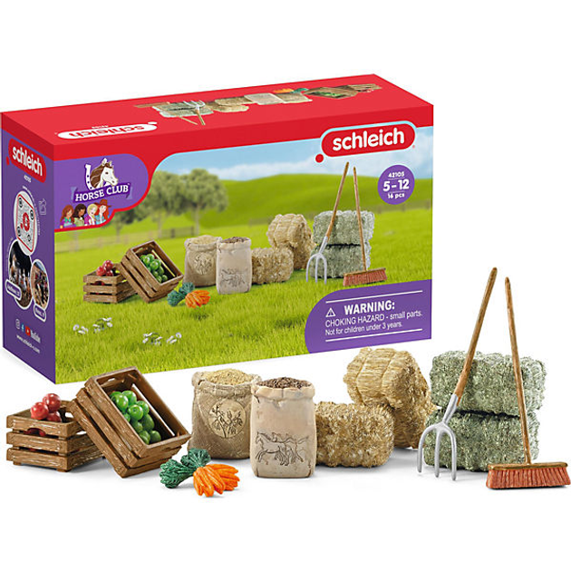 Zestaw do zabawy Schleich Horse Club Horse and Animal Feed Set Play food (4005086421059) - obraz 1