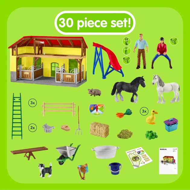 Ігровий набір Schleich Farm World Horse Stable (4055744029912) - зображення 4
