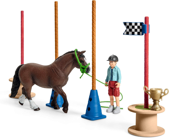 Ігровий набір Schleich Farm World Pony Agility Race (4055744029882) - зображення 4