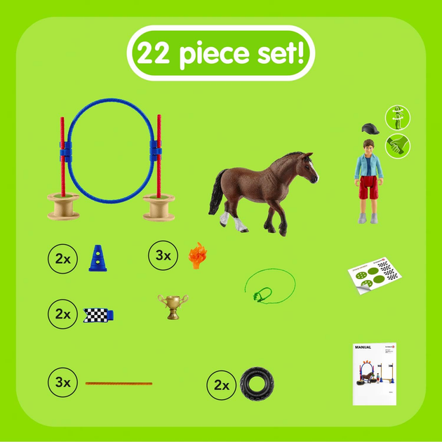 Ігровий набір Schleich Farm World Pony Agility Race (4055744029882) - зображення 6