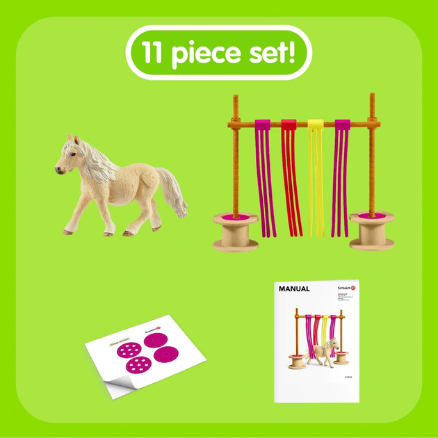 Ігровий набір Schleich Farm World Pony Fladderend Gordijn (4059433312651) - зображення 5