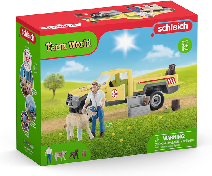 Zestaw do zabawy Schleich Farm World Veterinarian visit (4059433572741) - obraz 1